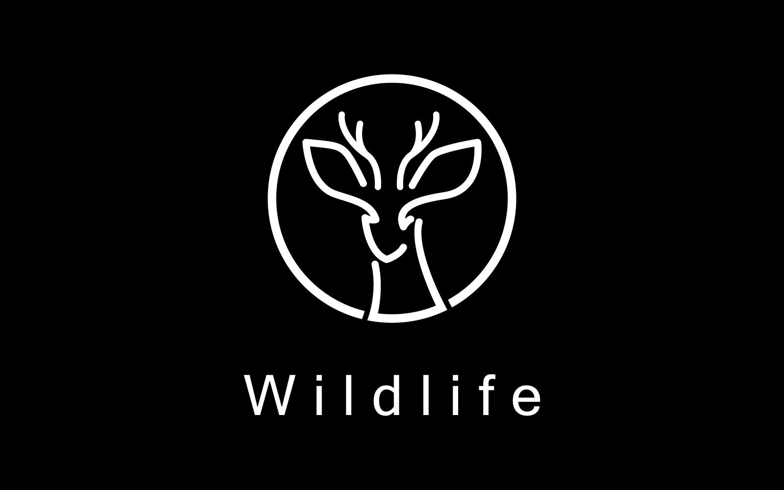 Plantilla de vector de logotipo de ilustración de asta de ciervo