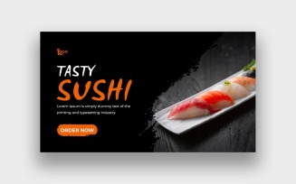 Sushi Food YouTube Thumbnail Template