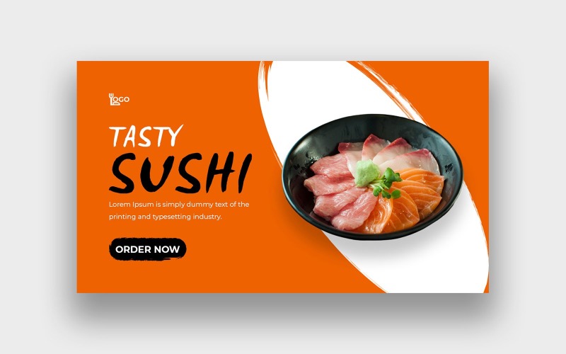 Tasty Food Sushi YouTube Thumbnail Social Media