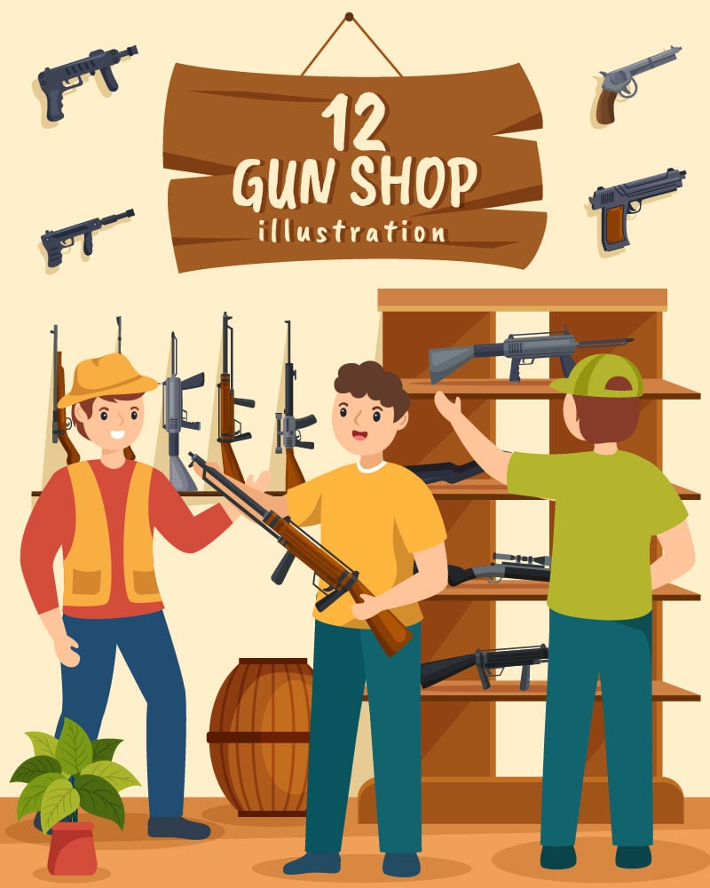Kit Graphique #299602 Boutique Pistolet Web Design - Logo template Preview