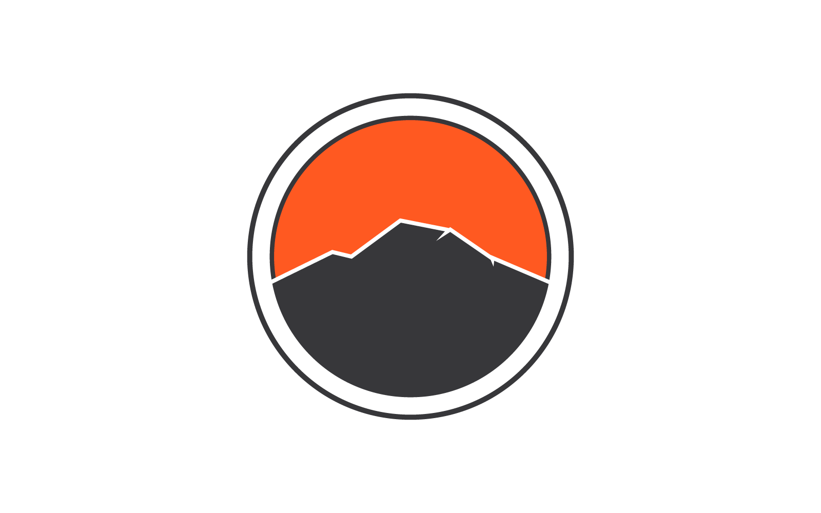 Berg illustratie embleemontwerp vector