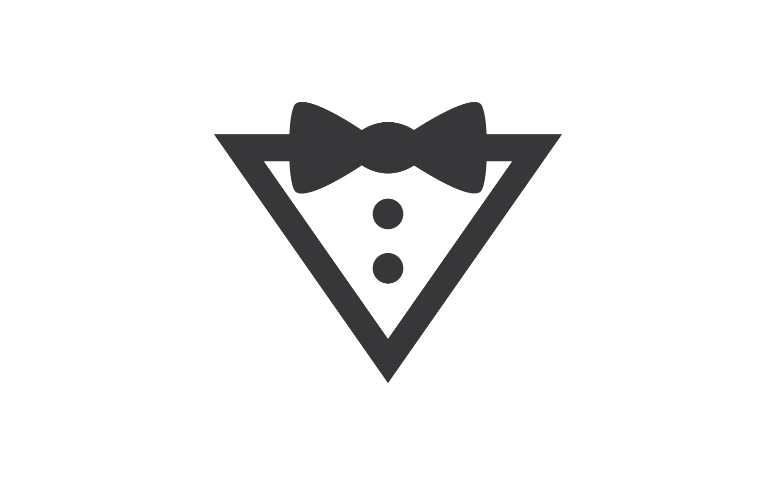 Bow tie icon vector flat design template