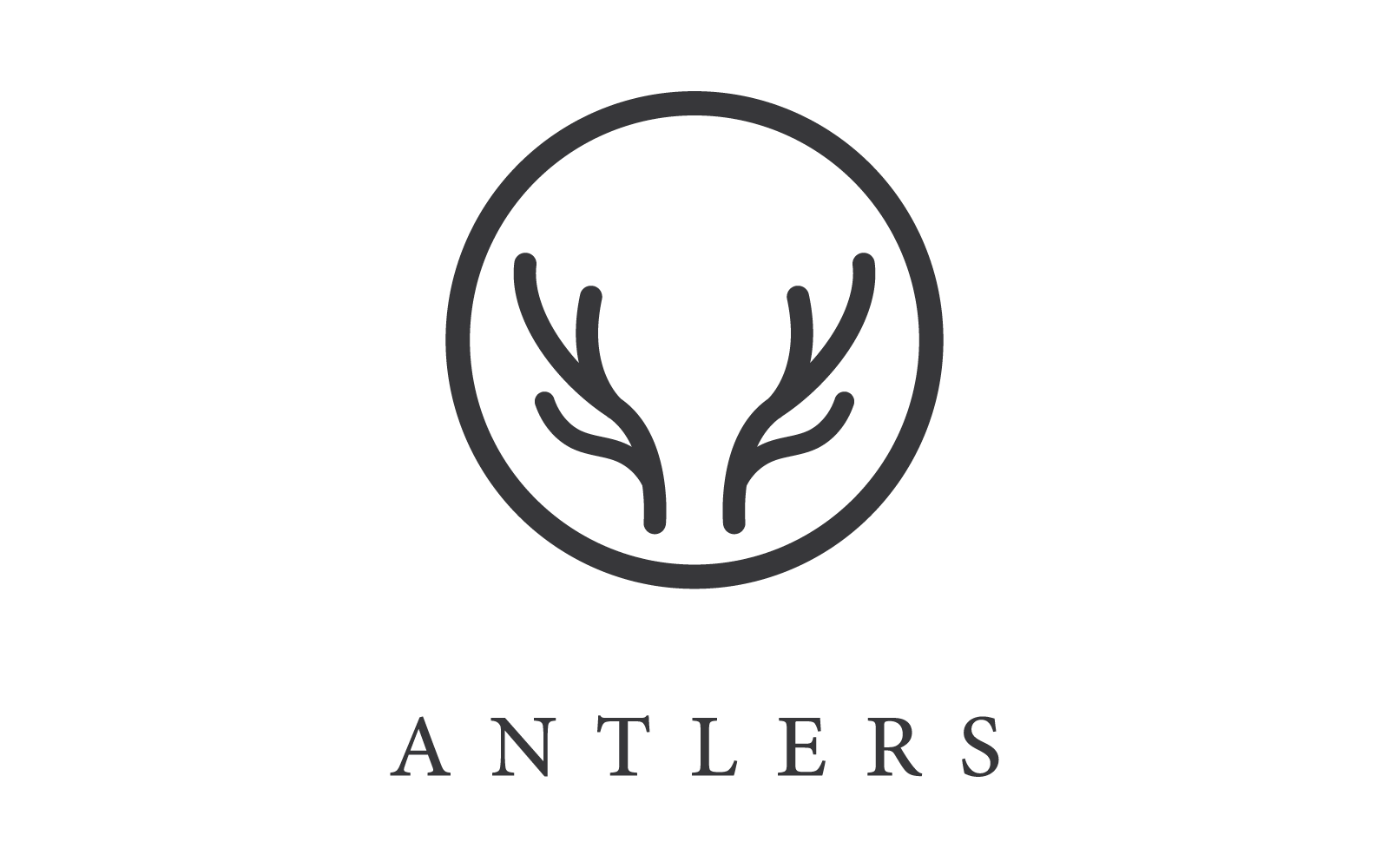 Deer antler ilustration logo vector template eps 10