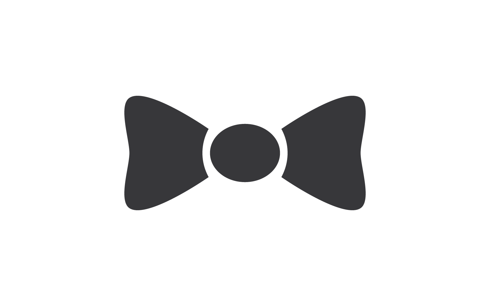 Design plano de vetor de ícone de gravata borboleta