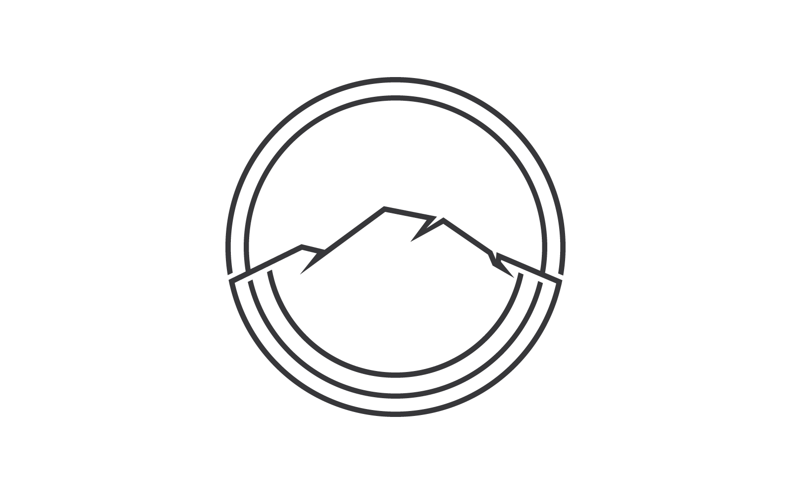 Design plat de montagne illustration logo vector