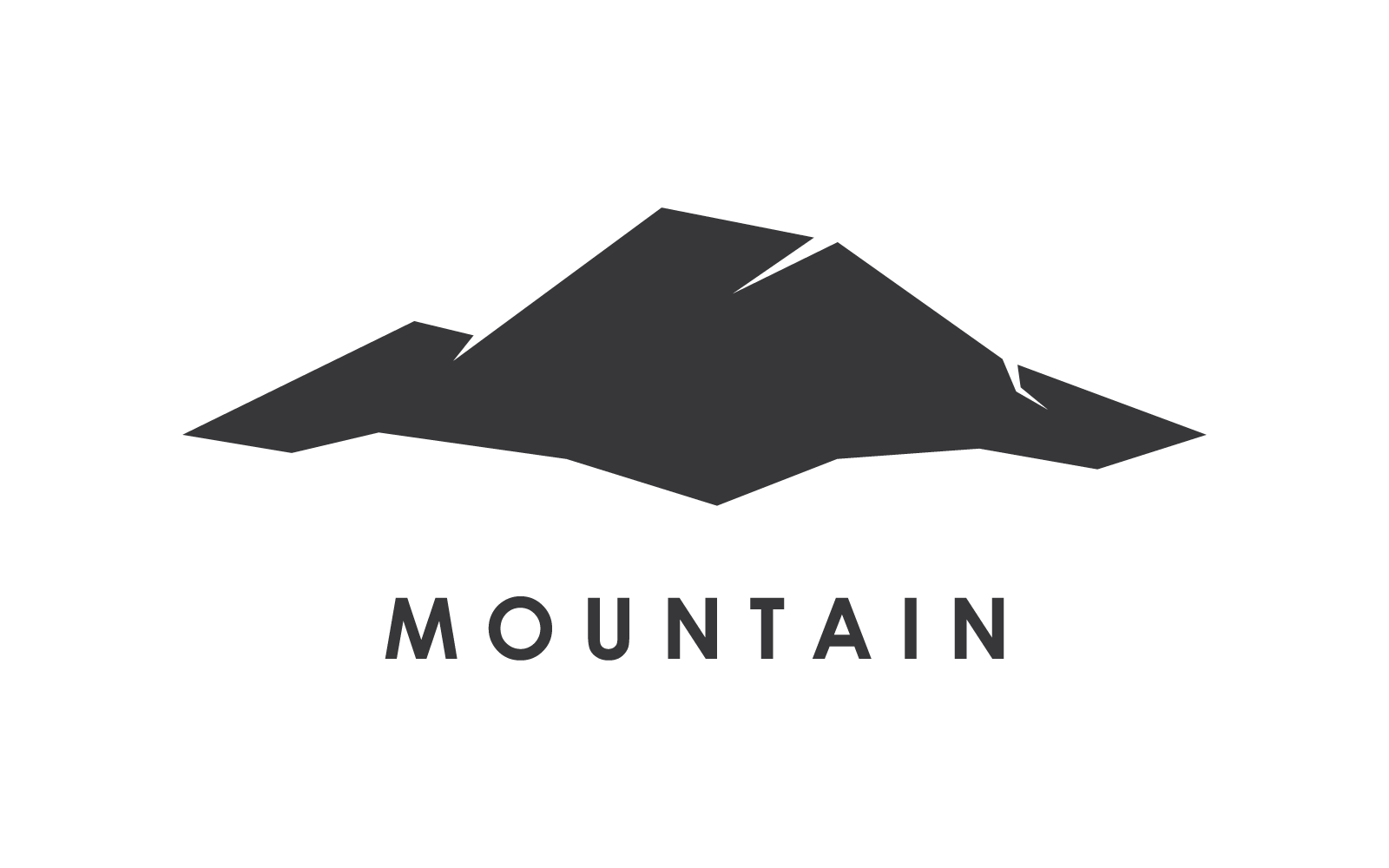 Flaches Design des Gebirgslogoillustrations-Vektors