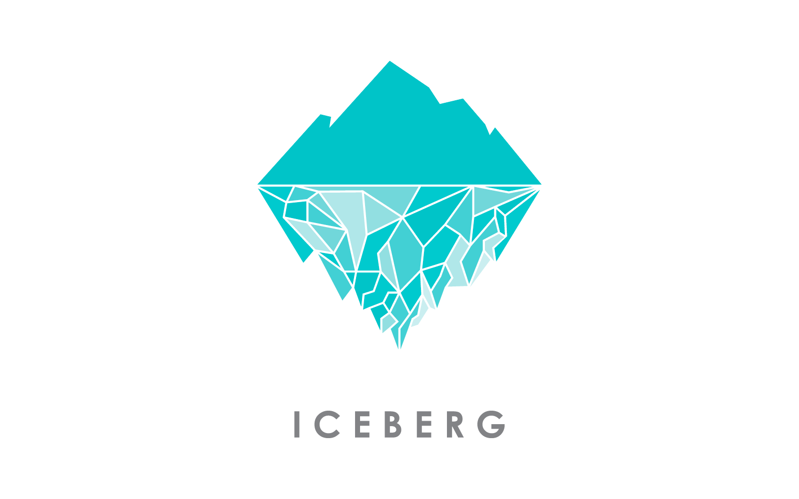Iceberg illustration logo vector design