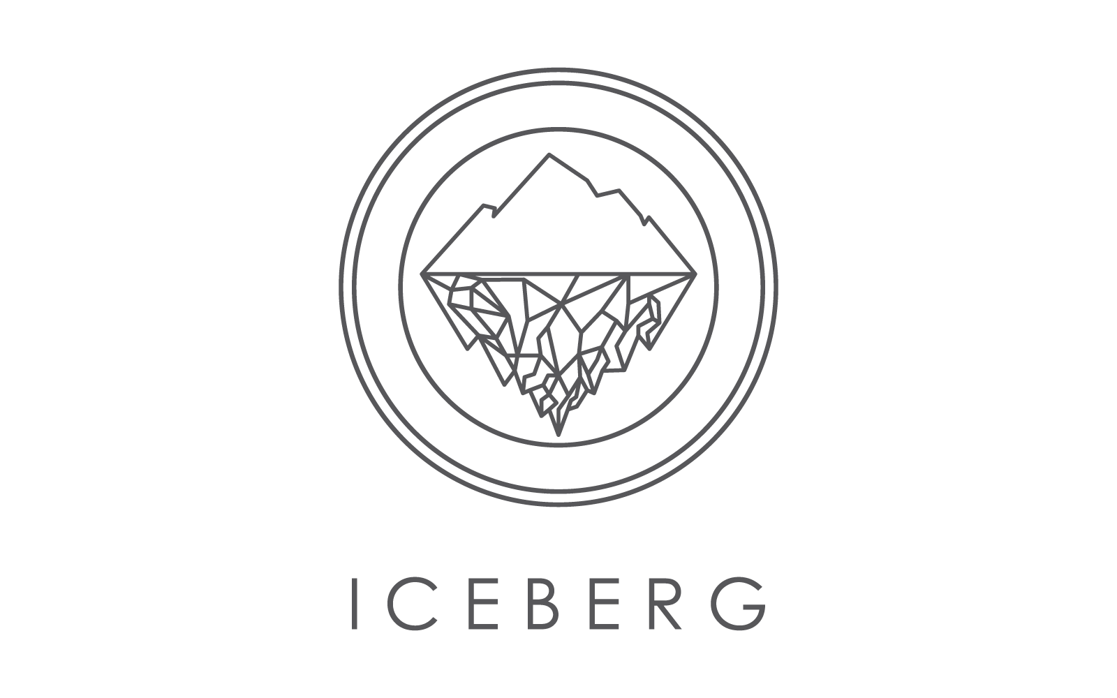 Iceberg line illustration logo vector design
