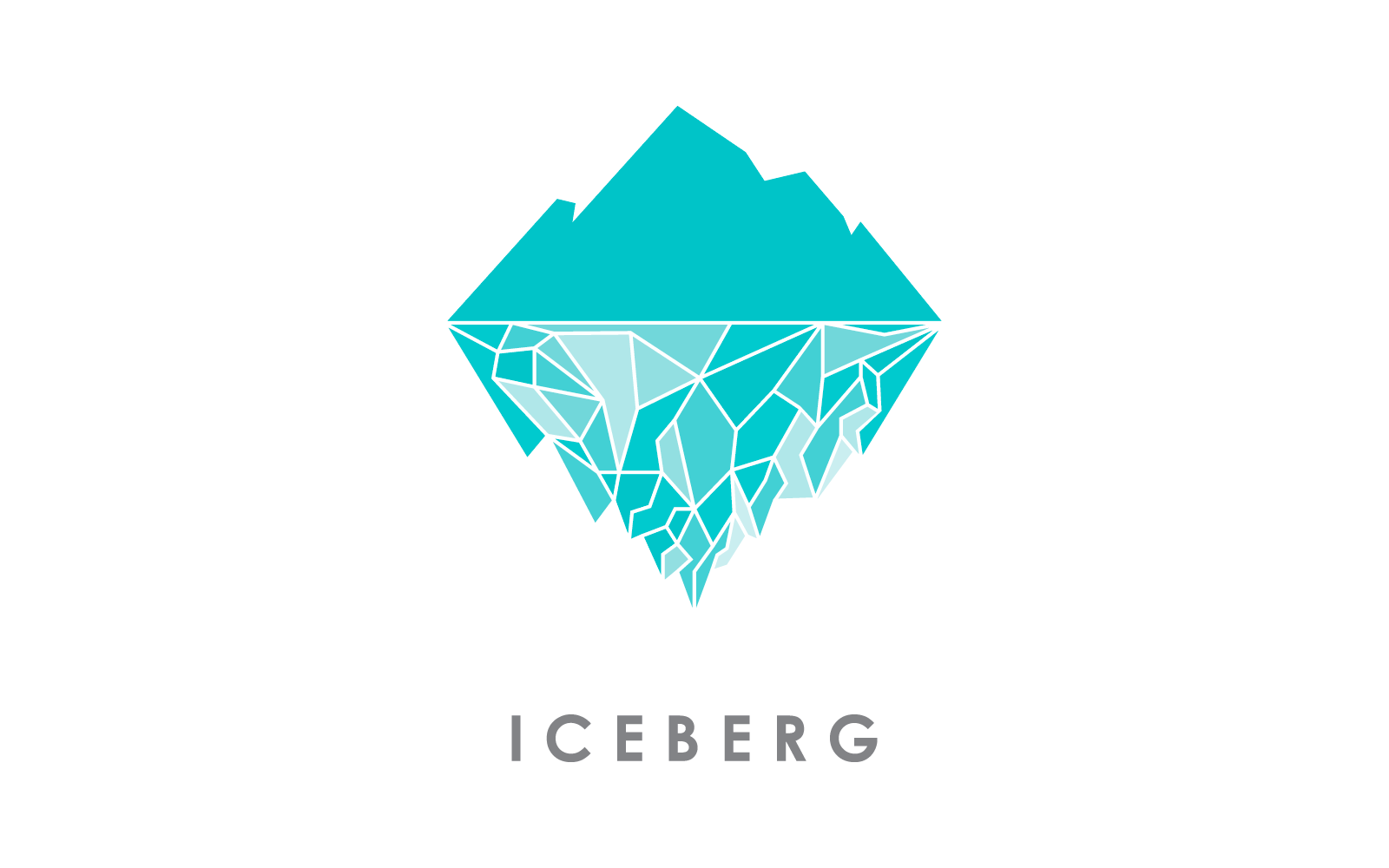 Ijsberg illustratie embleemontwerp vector