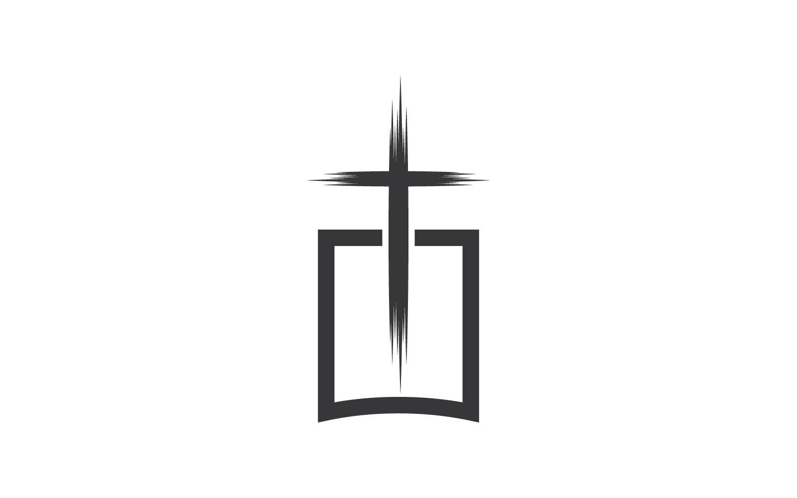 Modelo de vetor de logotipo de ilustração de igreja