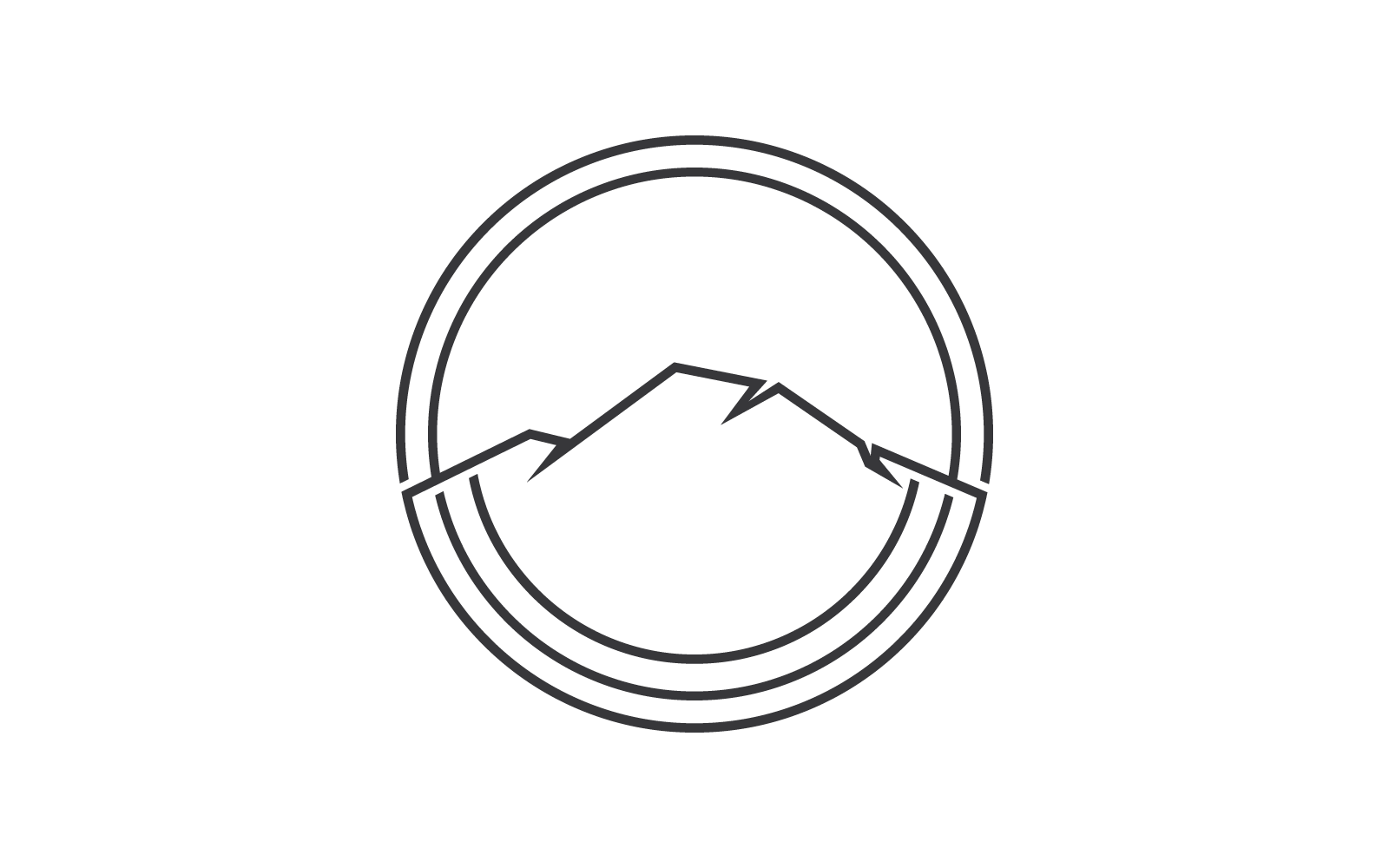 Mountain illustration logo vector flat design Logo Template