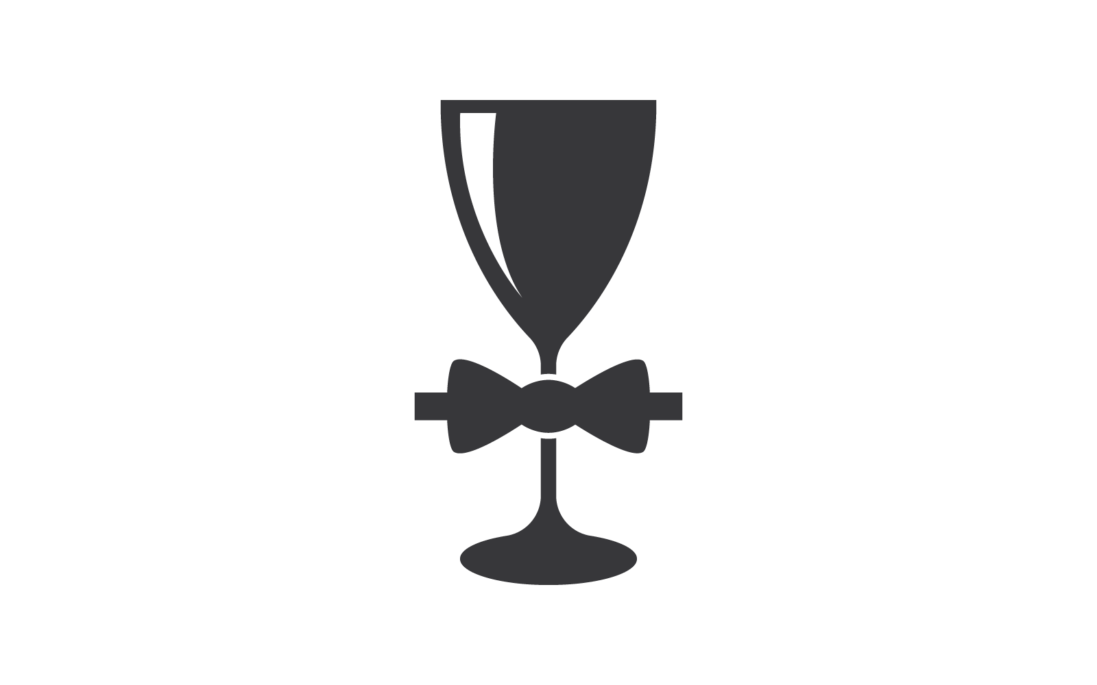 Tie and glass logo illustration vector