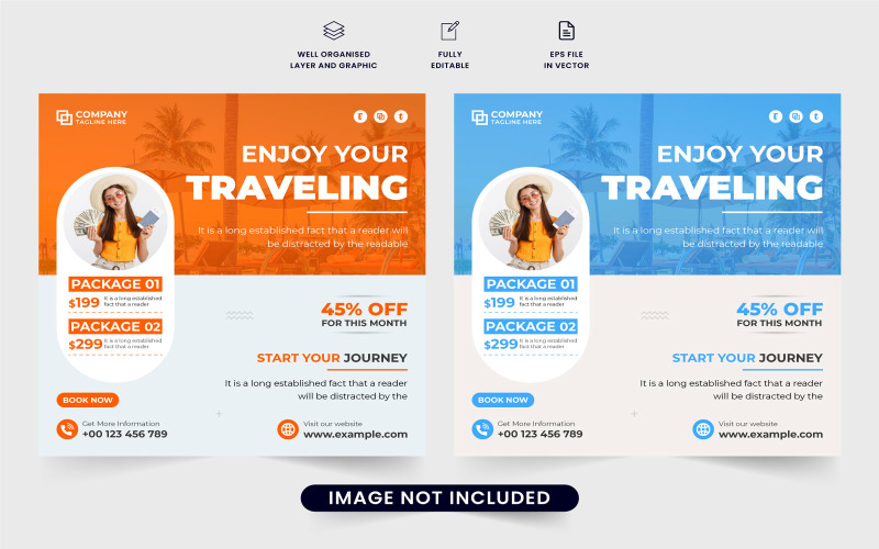 Travel and touring business promotion Social Media