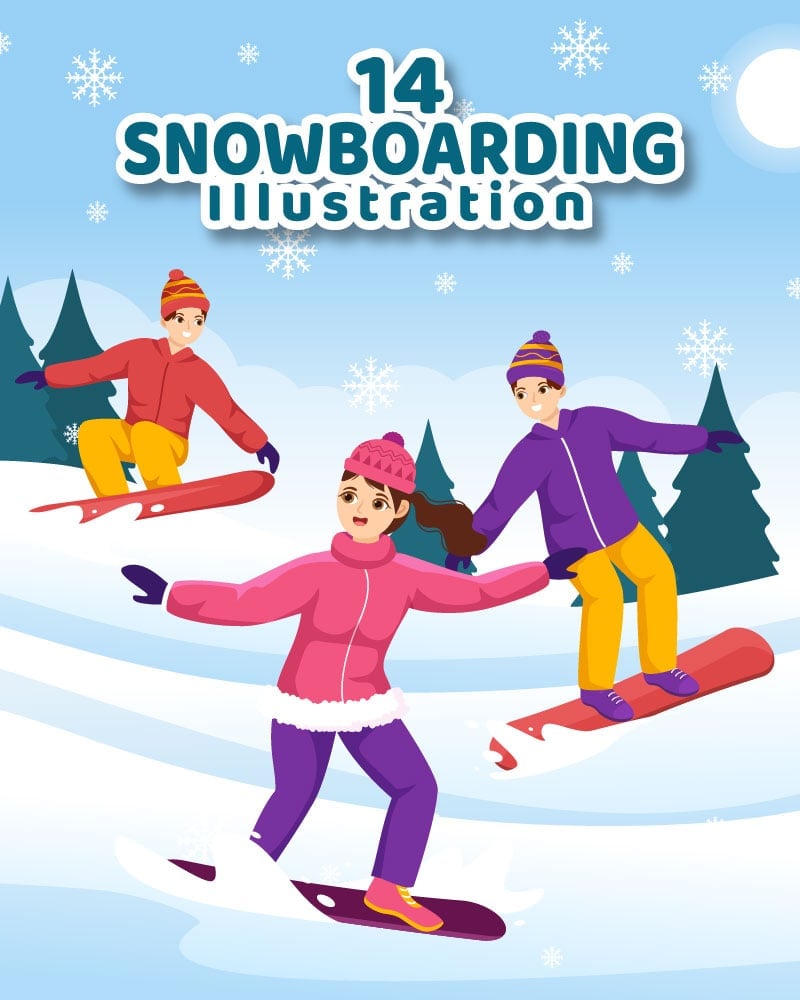 Kit Graphique #299750 Neigeboarding Ski Divers Modles Web - Logo template Preview