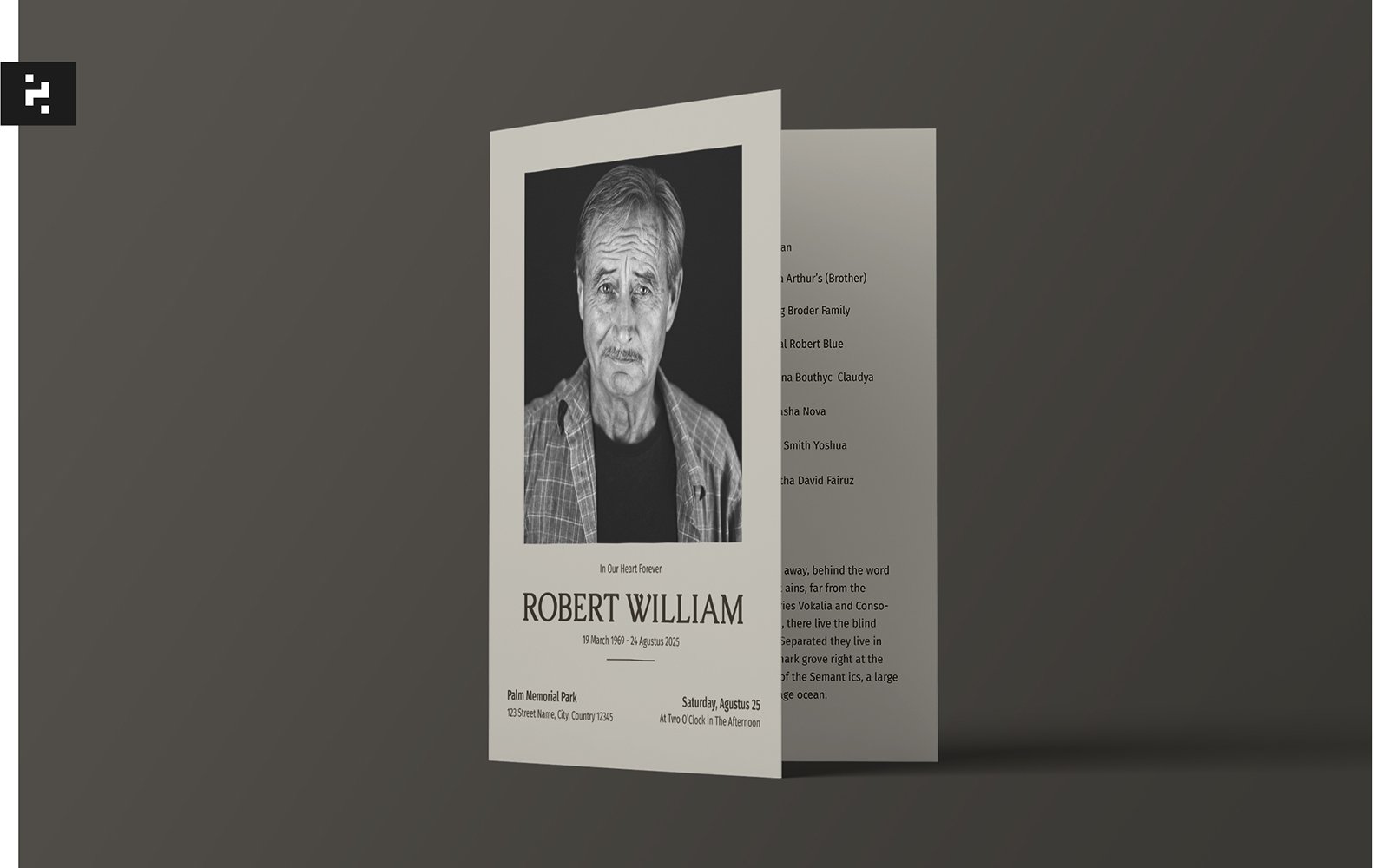 Template #299773 Program Printing Webdesign Template - Logo template Preview