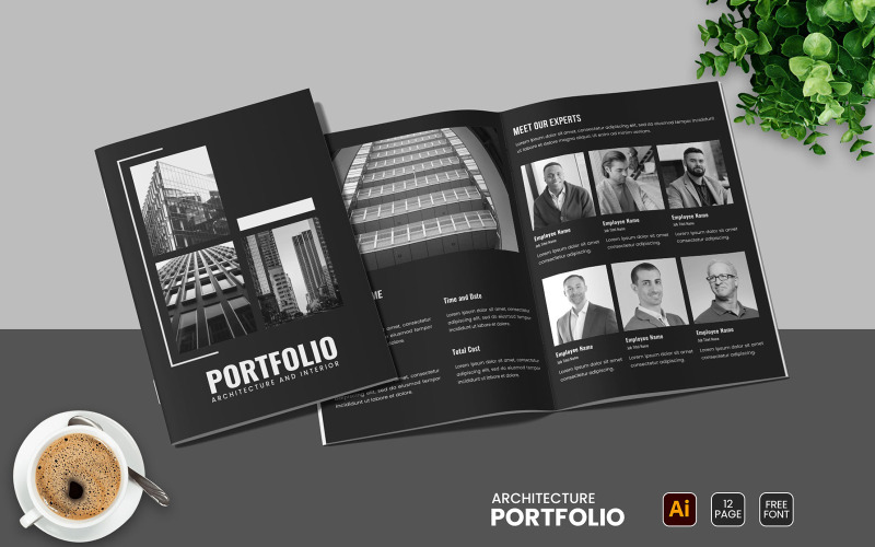 Architecture Portfolio and Interior Portfolio Template Corporate Identity