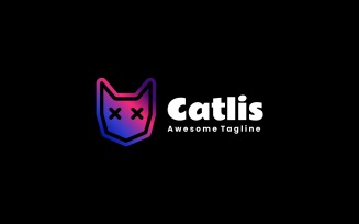 Cat Gradient Logo Style 2