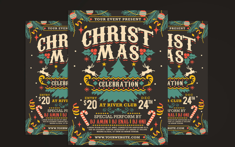 Christmas Celebration Flyer Templates vol 2 Corporate Identity
