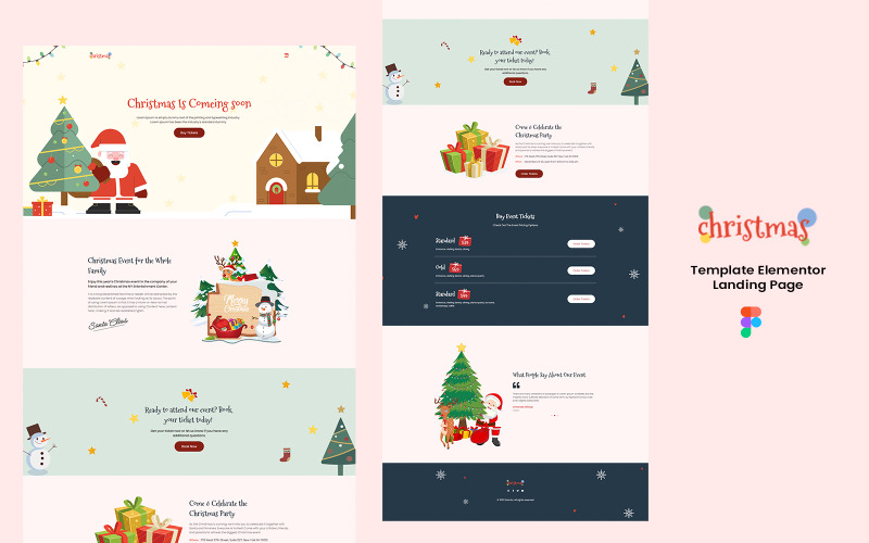 Christmas - festival Service Ready to use Elementor Template Elementor Kit