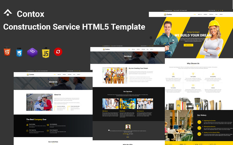 Contox - Construction Service HTML5 Template Website Template