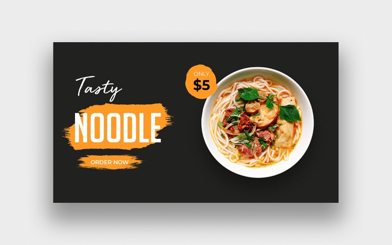 Delicious Food Noodle YouTube Thumbnail Social Media