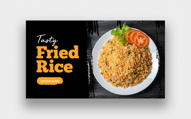 Delicious Fried Rice YouTube Thumbnail Template Social Media