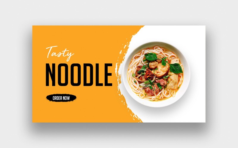 Delicious Noodle Food YouTube Thumbnail Social Media
