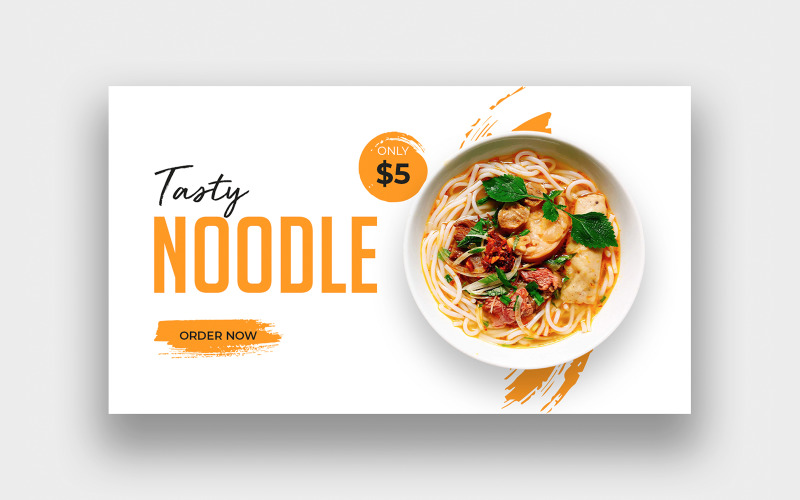 Food Noodles YouTube Thumbnail Social Media