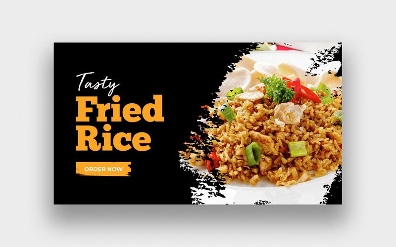 Fried Rice Food YouTube Thumbnail Social Media