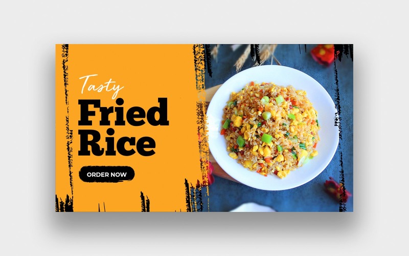 Fried Rice YouTube Thumbnail Template Social Media