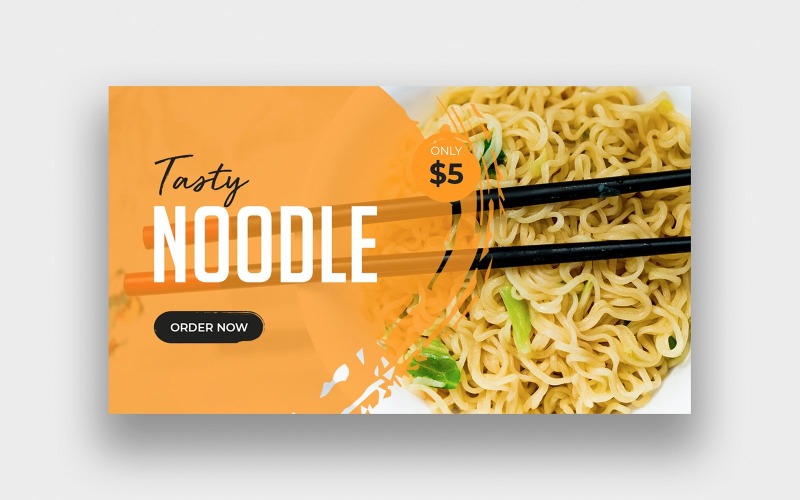 Noodle YouTube Thumbnail Template Social Media