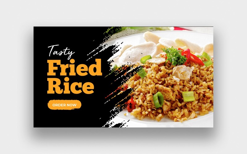 Tasty Food Fried Rice YouTube Thumbnail Social Media