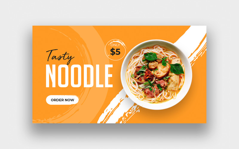 Tasty Food Noodle YouTube Thumbnail Social Media