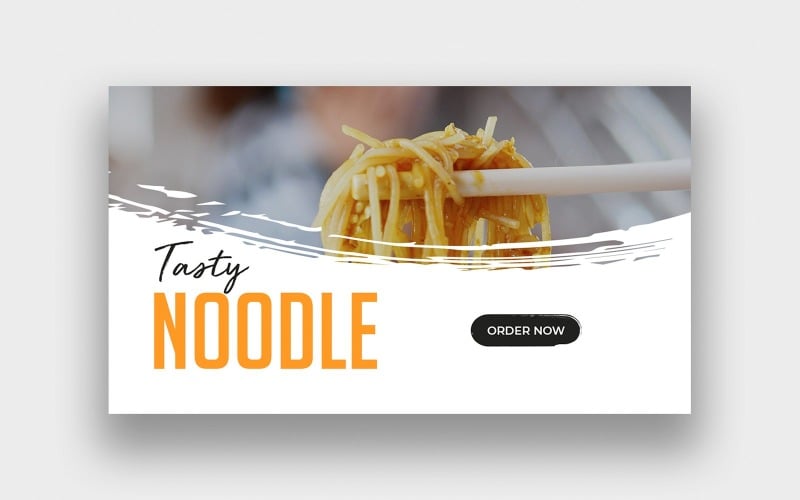 Tasty Noodle YouTube Thumbnail Template Social Media