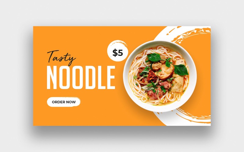 Tasty Noodle YouTube Thumbnail Social Media
