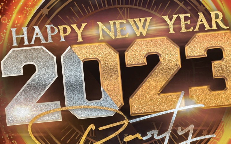 Happy New Year Flyer 2023 Eve Design Corporate Identity