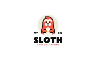Sloth Simple Mascot Logo Template