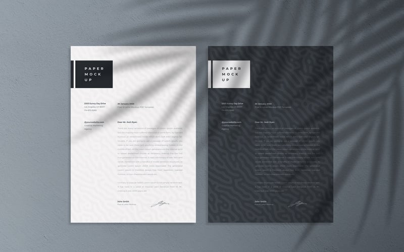 Flyer and Letter Mockup PSD Template Vol 02 Product Mockup