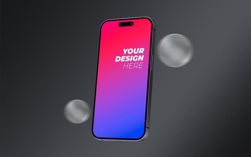 Iphone 14 Pro Max Mobile Mockup Template Product Mockup