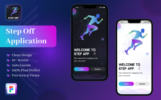 Step Off - Step Counter Mobile App Figma Kit