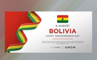 Bolivia National Independence Day Celebration Banner, National Anniversary