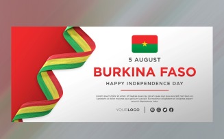 Burkina Faso National Independence Day Celebration Banner, National Anniversary