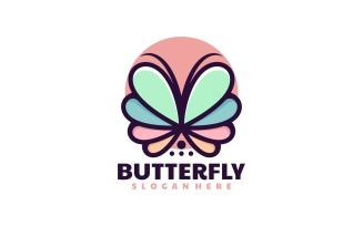 Butterfly Simple Mascot Logo Vol.4