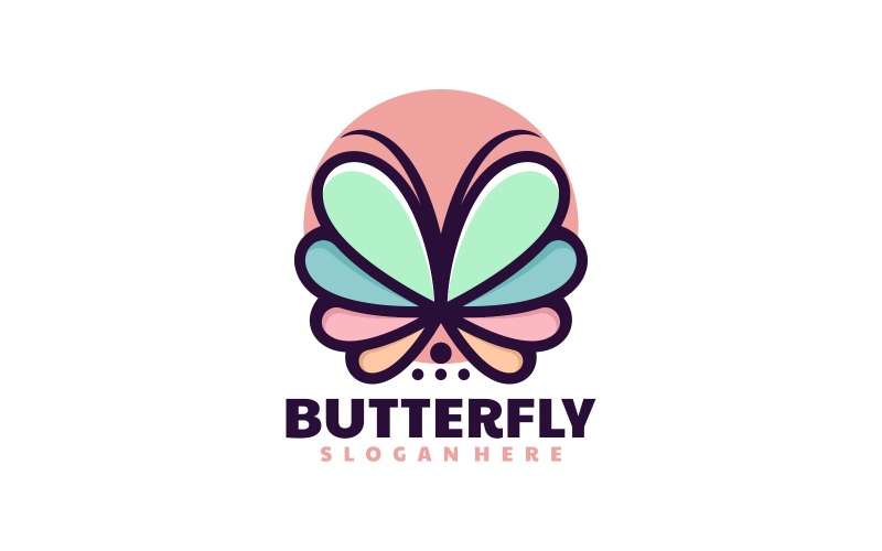 Butterfly Simple Mascot Logo Vol.4 Logo Template
