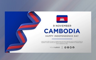 Cambodia National Independence Day Celebration Banner, National Anniversary