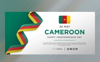 Cameroon National Independence Day Celebration Banner, National Anniversary