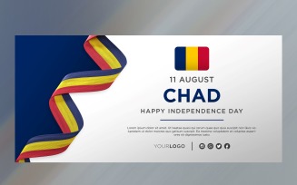 Chad National Independence Day Celebration Banner, National Anniversary