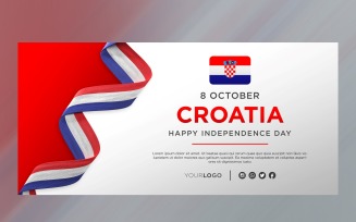 Croatia National Independence Day Celebration Banner, National Anniversary