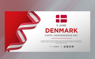 Denmark National Independence Day Celebration Banner, National Anniversary