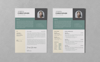 Resume/CV PSD Design Templates Vol 128